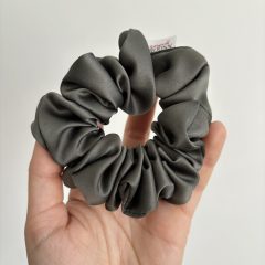 Khaki matt scrunchie