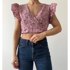 Shein rózsaszín virágos felső