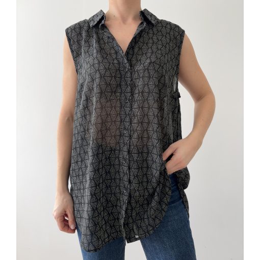 H&M fekete mintás ing