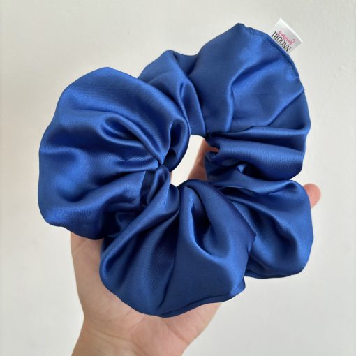 Navy blue scrunchie (L)
