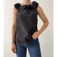 H&M fekete fodros ing