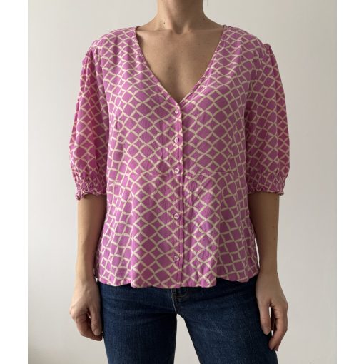 Mango rózsaszín mintás felső