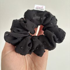 Black patterned scrunchie