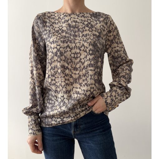 H&M barna mintás felső