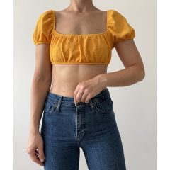 H&M sárga crop top