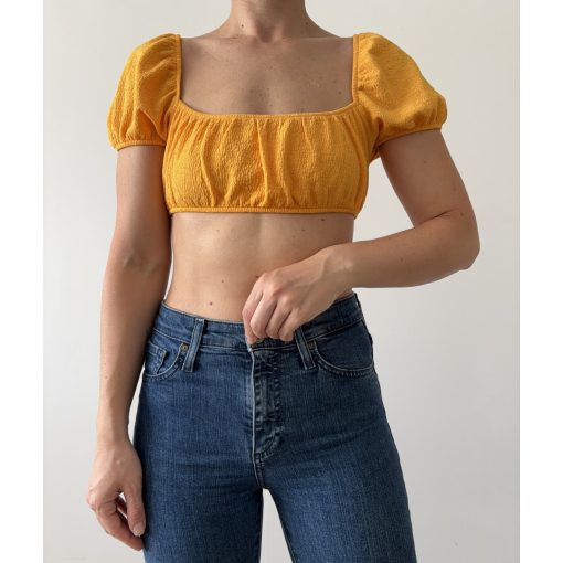 H&M sárga crop top