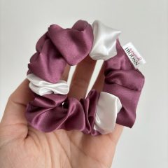 Purple dot scrunchie (S)