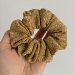 Yellow glitter scrunchie 