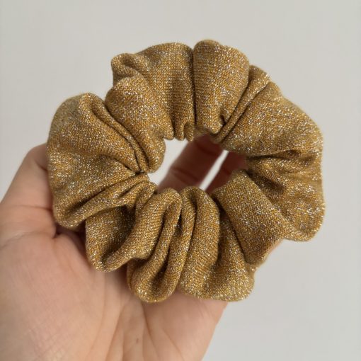 Yellow glitter scrunchie 
