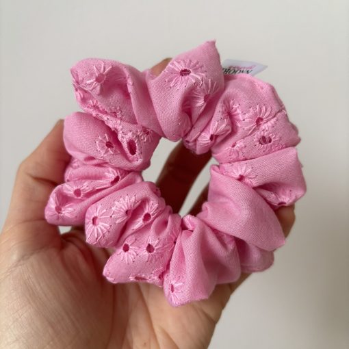 Pink madeira scrunchie 