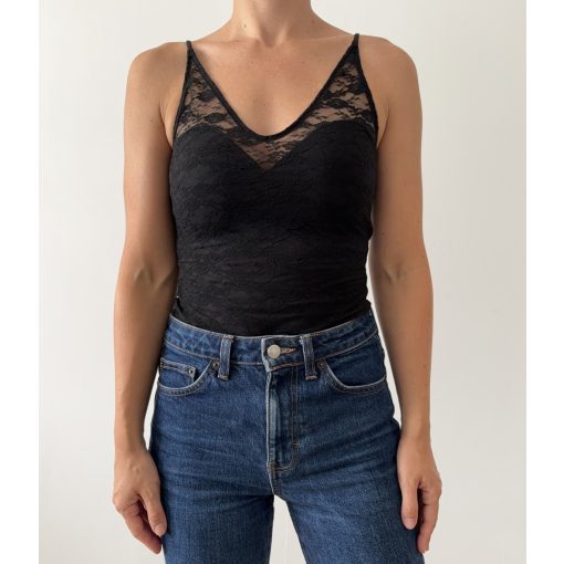 H&M fekete csipke body