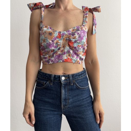 Shein virágos crop top