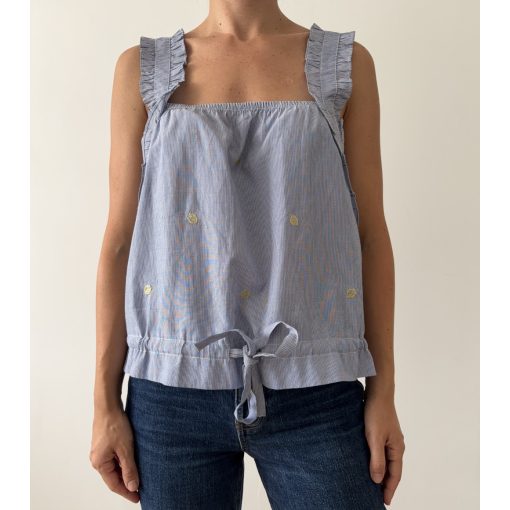 H&M kék csíkos top
