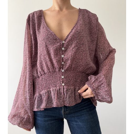 Primark rózsaszín virágos felső