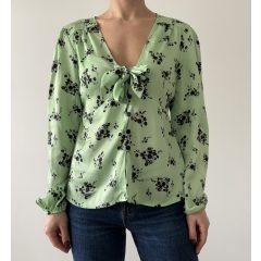 Topshop zöld virágos felső