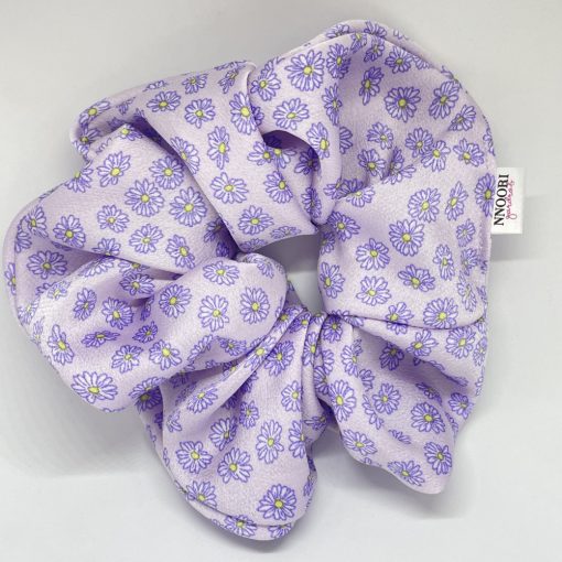 Lavender floral scrunchie (L)