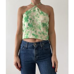 Primark zöld mintás top