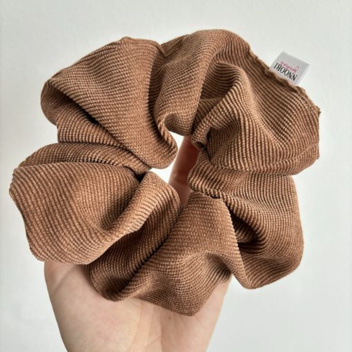  Brown corduroy scrunchie (L)