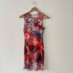 Shein mintás áttetsző ruha