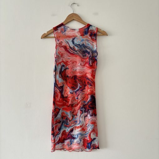 Shein mintás áttetsző ruha