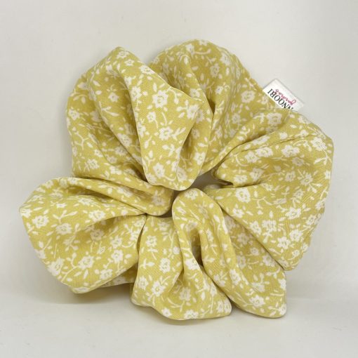 Yellow floral scrunchie (L)