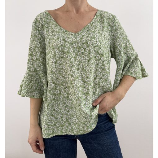 Shein zöld virágos felső