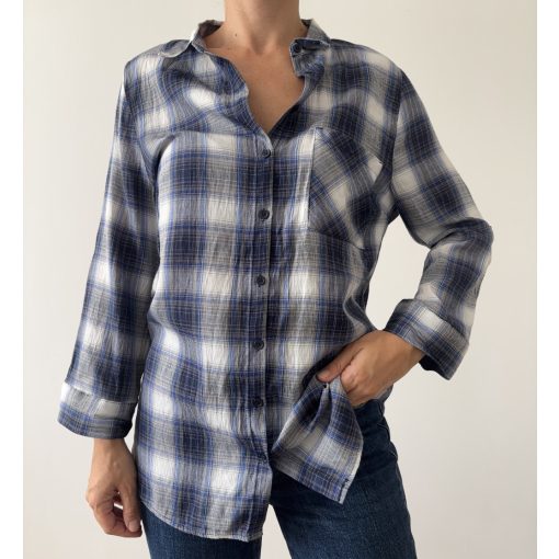 Atmosphere kék kockás ing