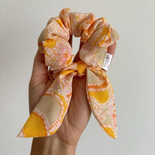 Orange patterned scrunchie (Bunny)