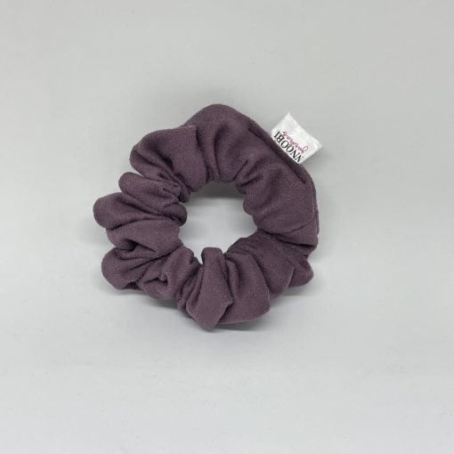 Purple suede scrunchie (S)