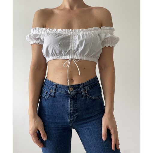 Fehér crop top