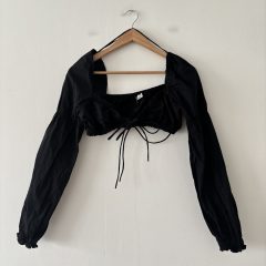 H&M fekete crop felső
