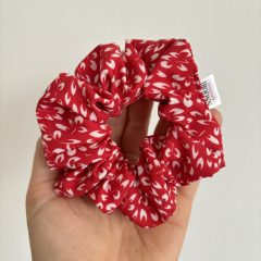Red patterned scrunchie