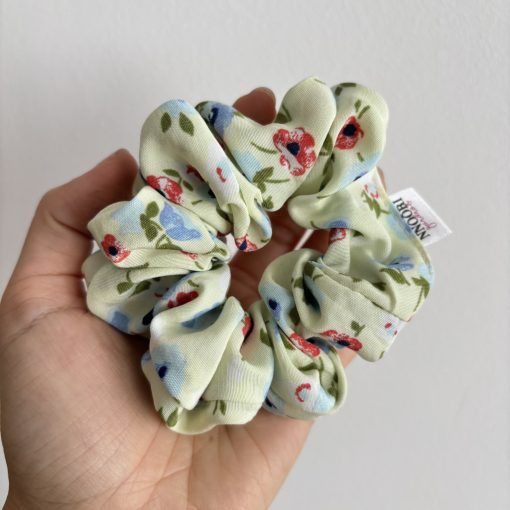 Yellow floral scrunchie 