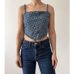 Mintás farmer top