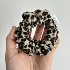 Leopard velvet scrunchie (S)