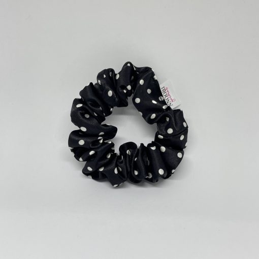 02 Black dot scrunchie (S)