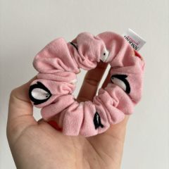 Pink christmas scrunchie (S)