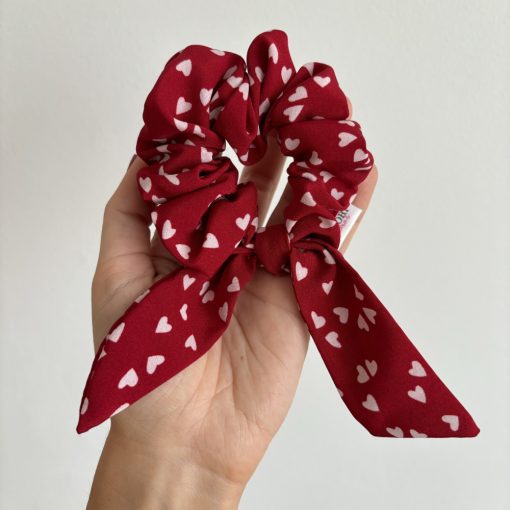 Red heart scrunchie (Bunny)