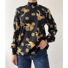 Only fekete mintás felső