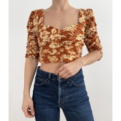 Zara mintás crop felső