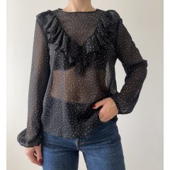 Primark fekete pöttyös blúz
