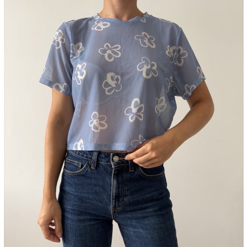 Primark kék virágos felső