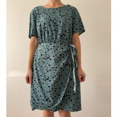 Shein zöld mintás ruha