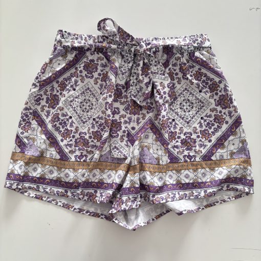 Shein mintás rövidnadrág övvel