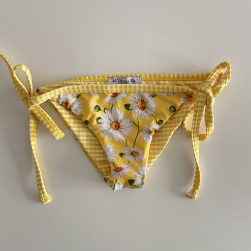 Sárga virágos bikini alsó